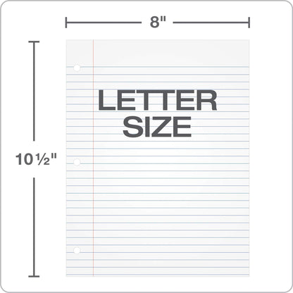 Oxford Filler Paper, 8 x 10-1/2 Inch Wide Ruled Paper, 3 Hole Punch, Loose Leaf Notebook Paper for 3 Ring Binders, 500 sheets (62330), white