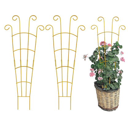Plant Trellis Indoor 3 Pack 30 Inch Trellis for Climbing Plants Indoor Trellis for Potted Plant Support for Hoya Vines Ivy(Gold, 30 inch)