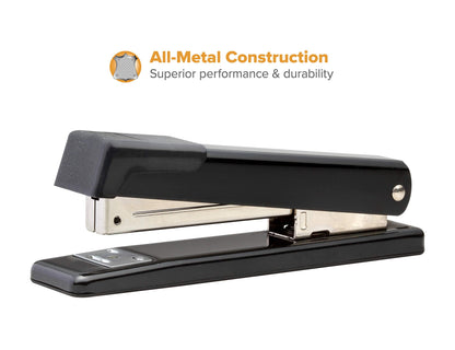 Bostitch Office Classic Metal Desktop Stapler, 20 Capacity, Dual Clinch, Opens for Tacking, Full-Strip, 6 Pack, Black