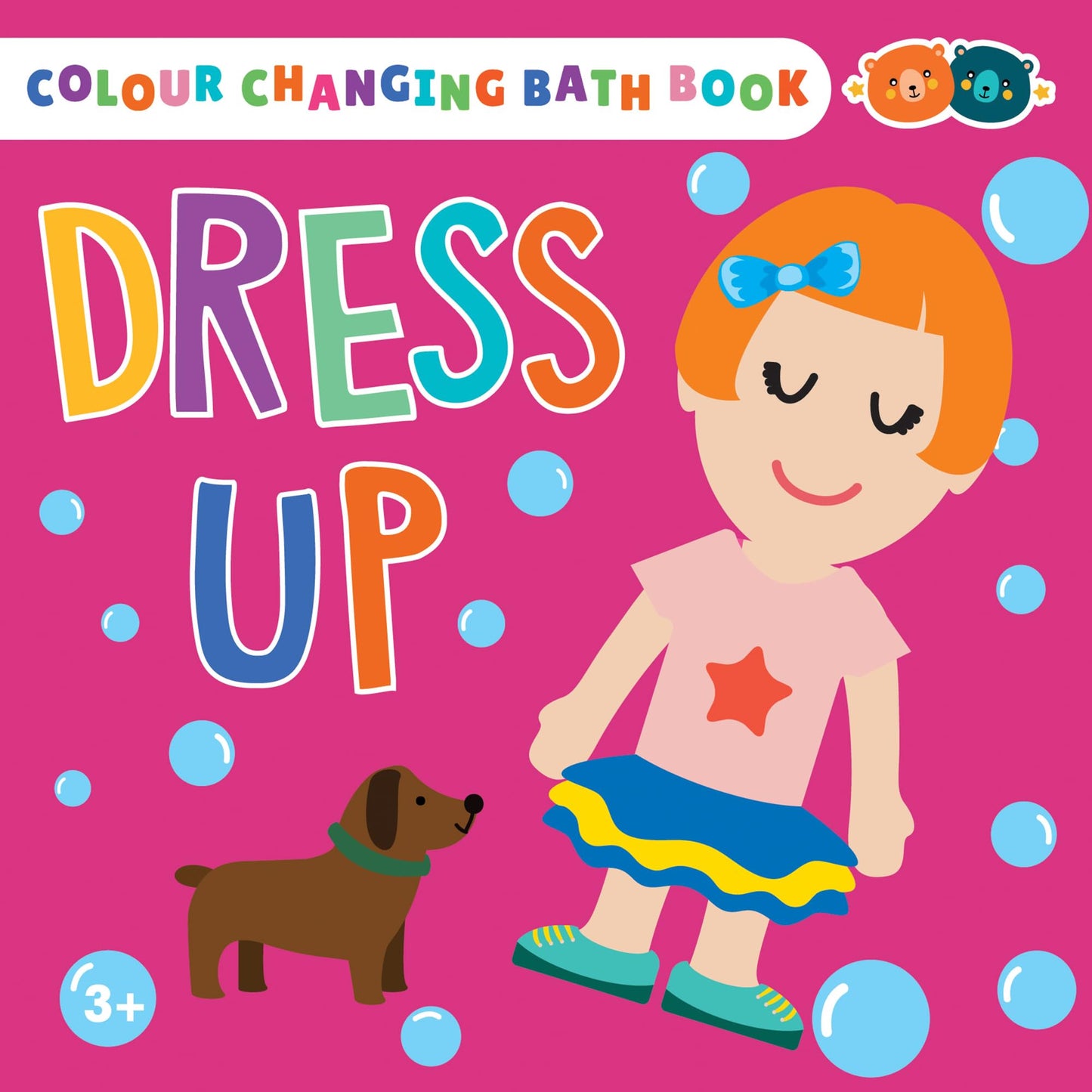 Buddy & Barney: Bath Time: Book & Stickers - Dress Up - Color Changing Book & 17 Foam Pieces, Mix & Match Outfits, Mesh Bag, Water Play Toy, Kids 3+