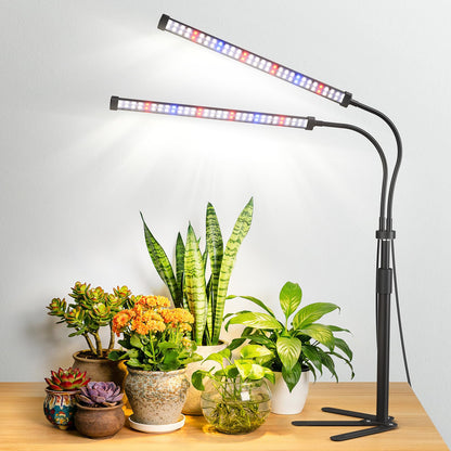 Sonamindary Grow Lights for Indoor Plants, Full Spectrum LED Plant Light with 9.8-35 in Tripod Stand, 120 LEDs 5700K, 4/8/12H Auto Timer, 5 Brightness Levels