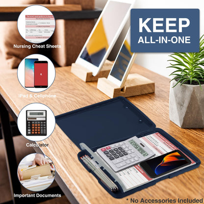 Sooez Clipboard with Storage, Clip Board 8.5 x 11 with Pen Holder, Plastic Organization Case Box for Letter Legal A4 Size Paper, Low Profile Clip, Nurses Teachers Must Haves, School & Office Supplies