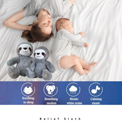 Anxiety Relief Koala, Breathing Teddy Anxiety Bear with Calming Music, Lights, Sleeping Otter Plush, Soothing Sloth for Adults & Kids, Stress Relief Stuffed Animal (3-Level Adjustable Volume)