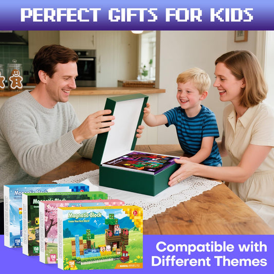Kryzomat 150PCS Magnetic Blocks - Magnet Tiles Toys for Kids, Magnetic Building Blocks Cubes, Stacking Magnets Toys for Kids, Birthday Gifts for Boys and Girls Age 3+ Years Old