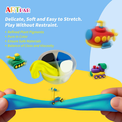 Artpar Kids Air Dry Clay Kit,12 Pack Traffic Modeling Magic Clay Sculpting Set | Ultra Light & Soft DIY Art & Crafts School Classroon Projects,Home Party Favors Supplies for Boys Girls Adults