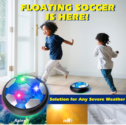 Foneso 3-in-1 Hover Soccer Ball, Kids Toddler Hockey Set with LED Lights,Indoor & Outdoor Toys for Kids, Soccer Gift for 3 4 5 6 7 8 9+ Year Old Boys Girls Birthday Gifts