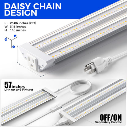 Barrina TX36 2FT LED Grow Light for Indoor Plants, 36W(200W Equivalent), High PPFD, Full Spectrum, Hanging Plant Lights for Indoor Growing, Seedlings, Vegetables, with On/Off Switch, Linkable, 1 Pack
