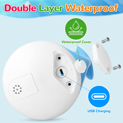 Baby Bath Toys, Light Up Whale Bath Toy Sprinkler for Babies 6-12-18 Months, Bath Toys for Kids 1-3, Toddler Fountain Bathtub Toys, Baby Pool Toys for Toddlers 1-3 Girls Boys Summer Birthday Gifts