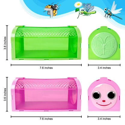 YOPINSAND Bug Catcher for Kids, 10 Pcs Outdoor Exploration Kit with 2 Cages, Tweezers, Magnifying Glass, Nets, Whistles - Gift for Boys & Girls Aged 3-12