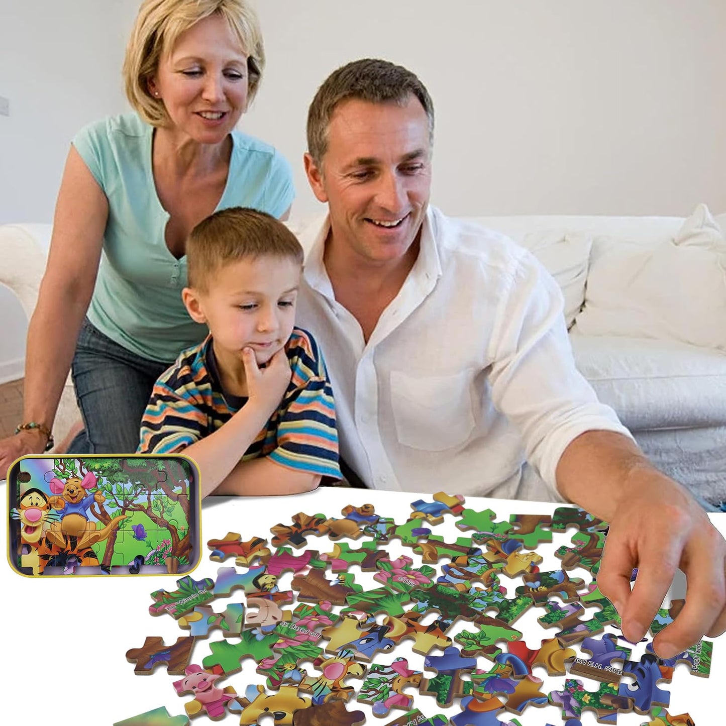 60 Piece Jigsaw Puzzles for Kids Ages 4-8 Bear Animal Party Puzzle- Family Game Reduced Pressure Toy Gift for Children (2500)