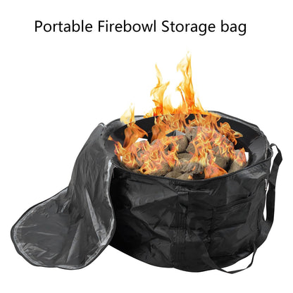 Arineng 19-Inch Outdoor Fire Pit Organizer, Compatible with Outland Firebowl Propane Gas Fire Pit