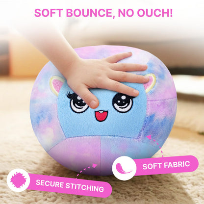 JoyCat Silent Basketball, Inflatable Soft Plush Toddler Basketball, Soundless Ball for Indoor Training and Quiet Dribbling, Unicorn Ball Gift for Girls Boys Ages 2 3 4 5 6