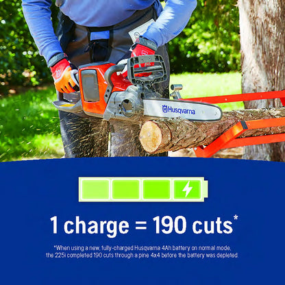 Husqvarna Power Axe 225i Battery Operated Chainsaw, 14-Inch Electric Chainsaw with 4 Ah Battery and Charger Included, Gifts for Men, 970547511