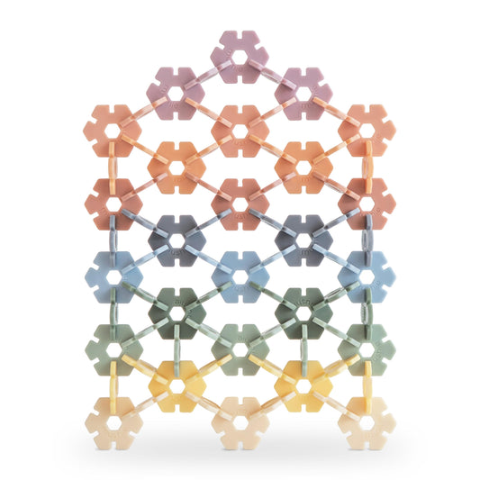 mushie HEX Connect Building Toy Set | 100 Pieces for Kids 5 Years+ | Preschool Educational and Toddler Montessori Toys