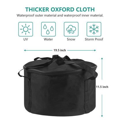 Carry Bag and Cover for Outland Firebowl 893 Deluxe Outdoor Portable Propane Gas Fire Pit, Fit for Outland Firebowl 823 870, 19 Inch Dia, Water-Resistant