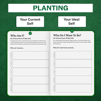 Sprouht Guided Journal for Goal Setting | 6-Month Life Planner with Daily, Weekly & Monthly Tracking | Personal Growth & Life Clarity System | Undated Productivity Daily Journal for Men & Women