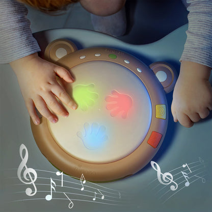 TUMAMA Baby Musical Toy, Electronic Drum Instruments with Light and Sound, Early Educational Development Songs Gift for Infants, Toddlers, Boys, Girls