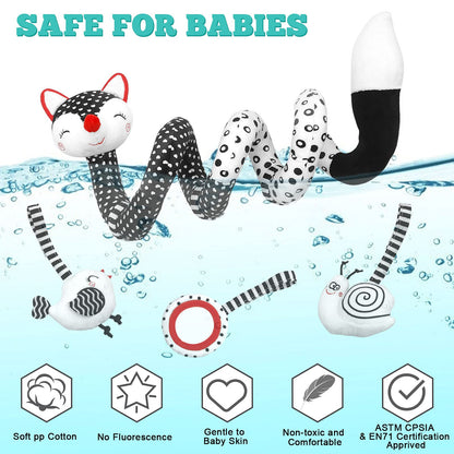 XIXILAND Car Seat Toys Baby Toys 0-3 Months Infant Toys Spiral Stroller Toys & Baby Rattles 0-6 Months Infant Toys 0-3 Months Newborn Toys, Baby Toys Gift for 0 3 6 9 12 Months Girls Boys