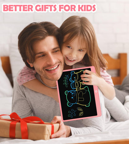 LCD Writing Tablet Doodle Board, 16inch Colorful Drawing Tablet Writing Pad, Kids Travel Essentials, Toddler Toys for 3 4 5 6 7 8 Year Old Girls Boys- Christmas and Birthday Gifts