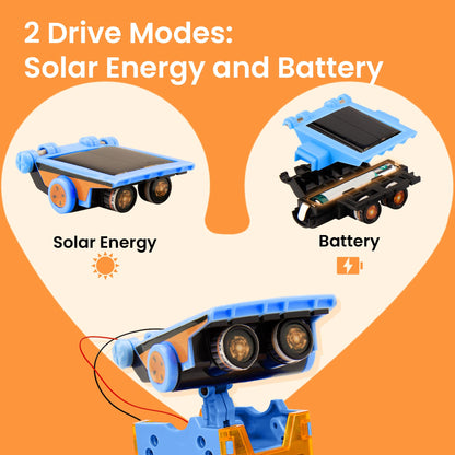Sillbird Solar Building Robot Kit STEM Gift for Boys Aged 8-13, DIY Science Educational Toys for Kids Teens Birthday, 12-in-1 Solar or Battery Powered Robotic Set with 196 Pieces