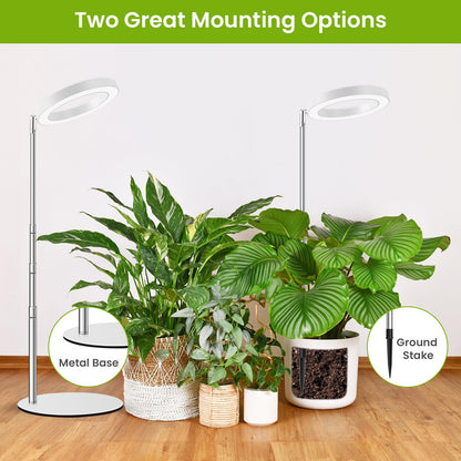 Kullsinss Grow Lights for Indoor Plants, 80 LEDs Full Spectrum Plant Lights for Indoor Growing with 2 Mounting Options, 6/12/16H Timer, 3 Spectrum Modes, 9.8"-37" Height Adjustable Grow Lamp, 2 Pack