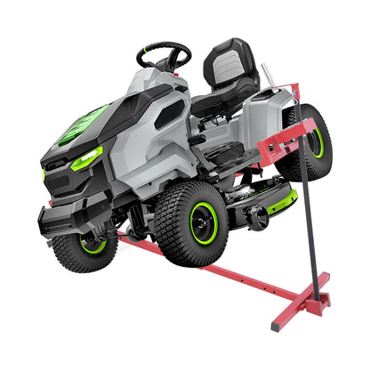 Lawn Mower Lift Jack,880 Lbs Capacity Telescopic Maintenance Jack Lawn Tractor Lift Tools Repair Bracket with Crank Handle,Foldable Ride on Lawn Tractor Lifter for Lawn Mowers and Garden Tractors,Red
