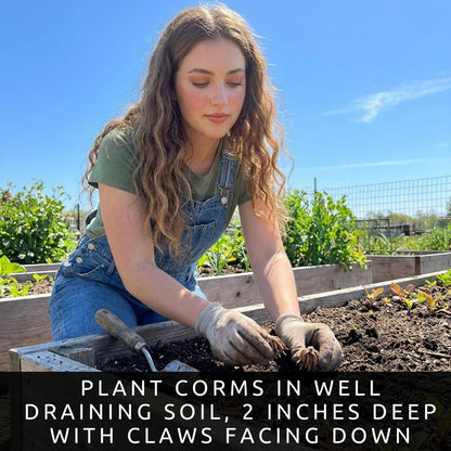 Ranunculus Flower Bulbs for Growing - Perennial Flowers with Extended Bloom Times - Ranunculus Corms for Planting (10 Orange Corms)
