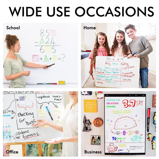 Shuttle Art Dry Erase Markers, 32 Pack 16 Colors Magnetic Whiteboard Markers with Erase, Fine Point Dry Erase Markers Perfect For Writing on Whiteboards,Mirrors for School Office Home