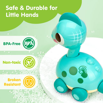 CubicFun Baby Toys 12-18 Months - Touch & Go Musical Light Tummy Time Infant Baby Crawling Toys 12 Months, Toddler Travel Toy for 1 Year Old Boy Birthday Easter Basket Stuffers