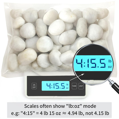 FANTIAN 5 lbs White River Rocks, Polished Pebbles for Indoor Plants, 1-2 inch Decorative White Stones for Plants Vase Aquarium Fish Tank and Outdoor Garden Landscaping Rocks