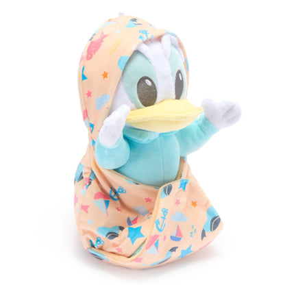 Disney Store Official Donald Duck Plush with Blanket Pouch - Disney Babies Plushy in Baby Swaddle - Toy for Those who Love Plush Figure Toys, Cute Plushies, & Baby Stuffed Animals - Small - 11"