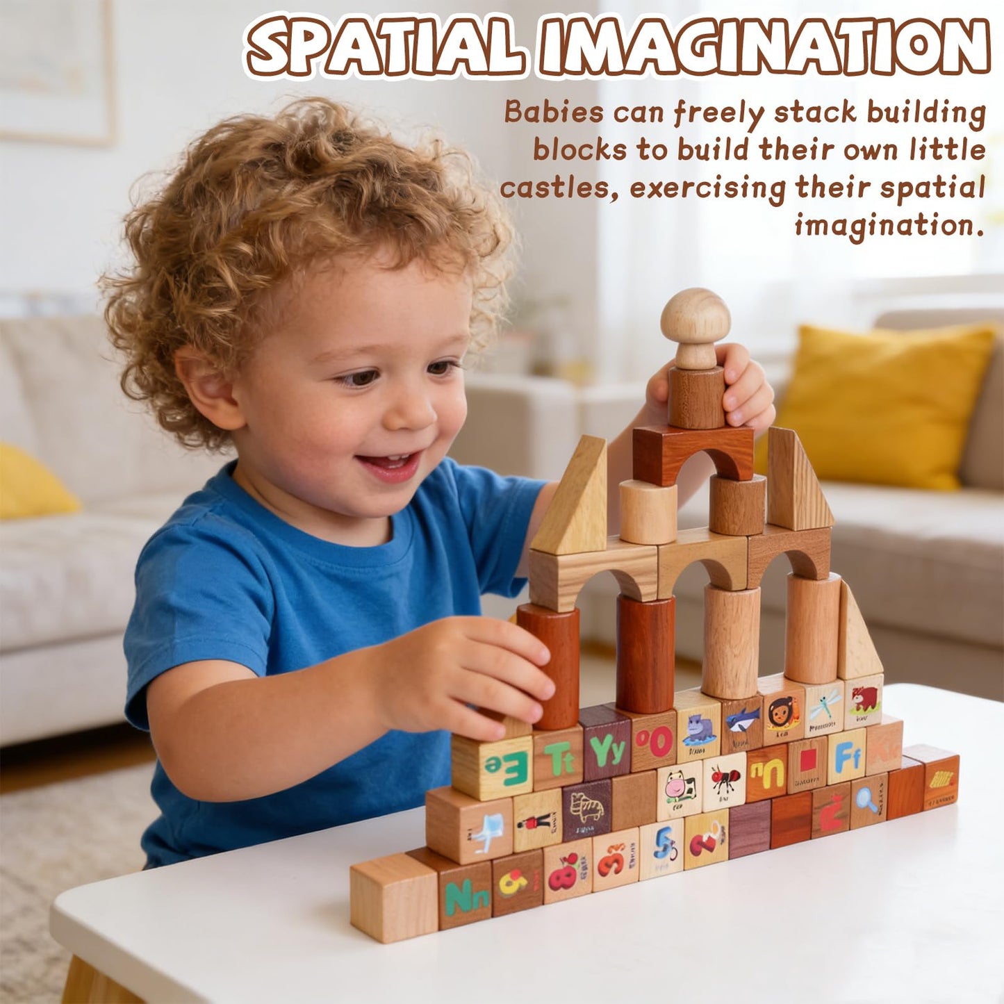 GHOOI 145-Piece Wooden Dinosaur Park Building Blocks Set – Montessori Educational Construction Toy Made from 10 Premium Hardwoods, STEM Learning Blocks for Toddlers & Kids Ages 3–6