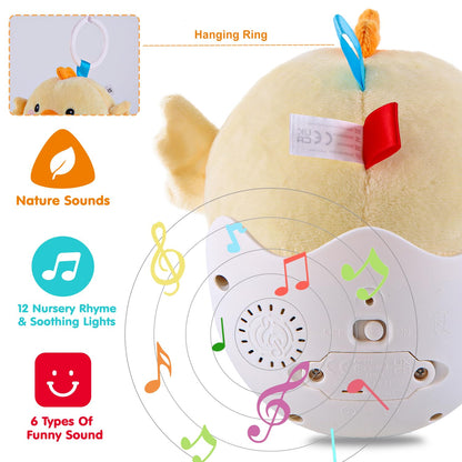 WOWOHAGE Baby Toys 0-6-12 Months, Plush Musical Toys, Cute Stuffed Animal Infant Toys with Light & Sounds, Roly-Poly Sensory Toy Birthday Gift for Newborn Boys & Girls