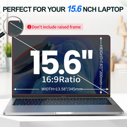 2Pack Magnetic 15.6 Inch Laptop Privacy Screen 16:9 Aspect Ratio, Removable Anti-Blue/Glare Protector Film, Anti Spy Desktop Security Private Filter 15.6in