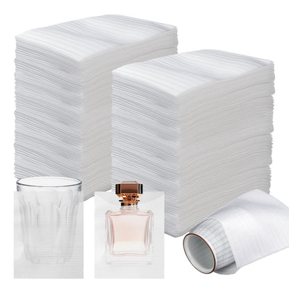 200 Pack Small Foam Pouches for Packing, 6x8 Inch Cushion Foam Pouch for Shipping, Moving and Storage, Dish Packing Supplies Protecting Small Electronics, Glass Cups, Dishes and Other Small Items