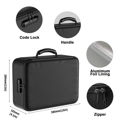 DocSafe 5200°F Document Organizer with Lock, Upgraded Heat Insulated Fireproof＆Water-Resistant Box 8 Layers File Organizer, Portable Home Travel Safe Storage for Important Documents and More