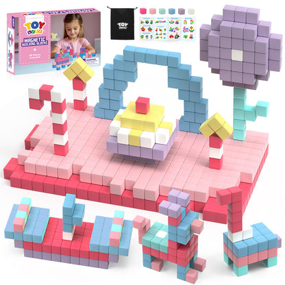 TOY Life 48 Pcs Magnetic Blocks Ages 3-5, Magnetic Building Blocks for Toddlers, Magnetics Blocks for Kids Ages 4-8 Girls & Boys, Learning Building Toys for Age 3 4 5 6 7 8-12