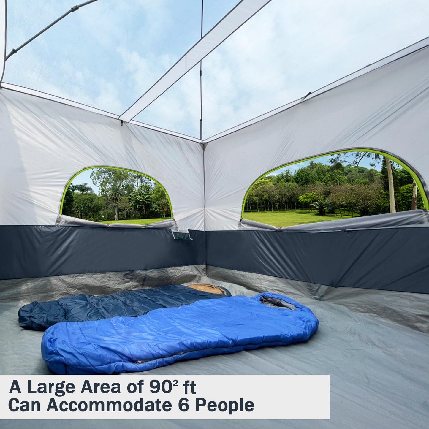 UNP Camping Canopy - Inner Tent - Side Tents - SUV Camping Cube for 10' x 10' Pop Up Canopies (Canopy Pole/Shelter NOT Included) (Dark Blue-Inner Tent)
