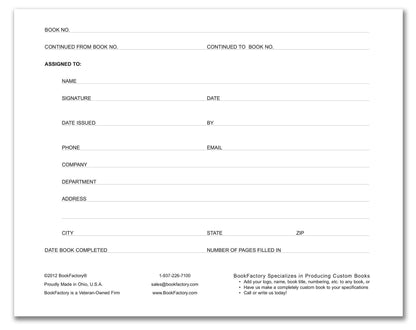 BookFactory Visitor Log Book Visitors Register Sign-in Book - 120 Pages, 8 7/8'' x 7'' - Black Cover, Section Sewn Hardbound (Made in USA)