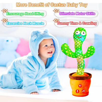 Baby Toys Interactive, Dancing Talking Cactus Toy Volume Adjustable, Mimicking Singing Repeating, Easter Gifts / Easter Basket Stuffers for Baby Toddler, Toddler Infant Baby Toys Gifts for Boys Girls