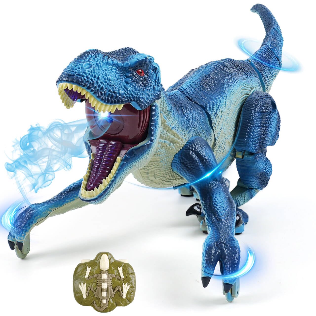 TGJH Dinosaur Toys for Kids Ages 3-5 4-7 8-12 - Remote Control Walking Dino, Birthday Gifts for Boys 3 4 5 6 7 8 9 10 11 12 Year Old, Interactive Toy with Spray, Light and Roar