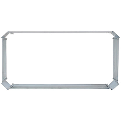 Sunnydaze Galvanized Raised Garden Bed Kit - 4x2x1 ft Outdoor Raised Garden Bed - Metal Planter Box for Vegetables, Flowers, Herbs - Silver - 4' x 2' Rectangle