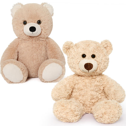 Tezituor 2 Pack Small Teddy Bear Stuffed Animals 18inch, Stuffed Teddy Bear Plush for Kids Baby, Cute Soft Bear Plushie Gift for Girls Boys Children, Plush Bear for Christmas Birthday Valentines