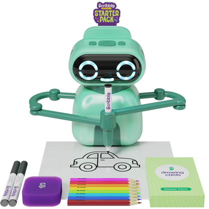 Dan&Darci Scribbly The Drawing Robot for Kids - 3 4 5 6 7 8 Year Old Girl Gifts - 5 Year Old Boy Birthday Gift - Kids Toys for Ages 5-7 - Learning Toys for Boys - Girls Educational Cool Toy