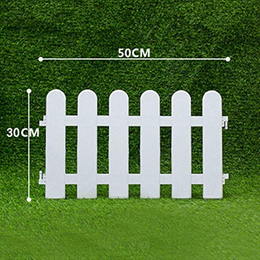 Hrpa Christmas Tree Fence,4pcs White Plastic Picket Fence for Miniature Home Garden Christmas Xmas Tree Wedding Party Decoration
