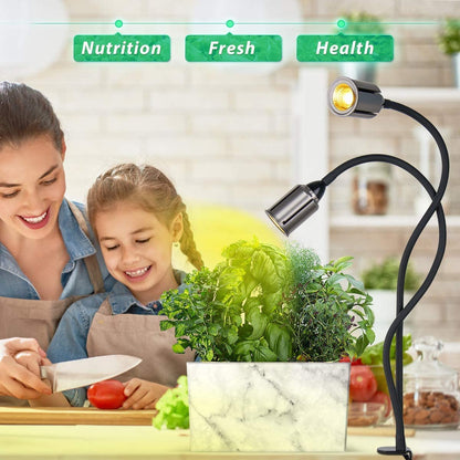 Bozily Clip-on LED Grow Lights for Indoor Plants Full Spectrum, Sunlight Growing Lamp with 3/6/12/24H Timer,5 Dimming 75W COB Sunlike House Plant Grow Light,Heat Lamp for Indoor Plants Seedling