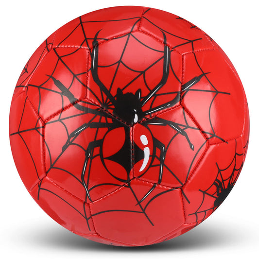 HyDren Kids Size 3 Soccer Ball with Pump Official Cute Cartoon Toddler Soccer Durable Outdoor Indoor Sports Football Game Charity Gift for Kids Boys Girls 4 to 6(Spider)