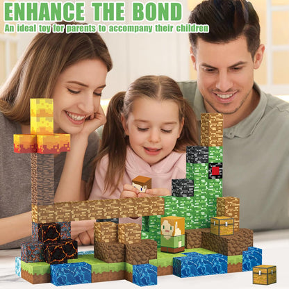 AIDYVOI 160pcs Magnetic Blocks, Magnetic Building Blocks for Kids 3+, 1 Inch Stacking Toys STEM Educational Sensory Construction Toy, Christmas Birthday Gifts for Boys Girls