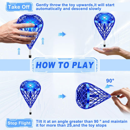 Titenmaoyi Flying Bouncing Toys - Flying Orb Ball Cool Toys for Kids Boys Girls 6-8 8-10 10-12 12-14 - Toss and Catch LED Shuttlecock - Sports Gifts for Boys Girls Teens