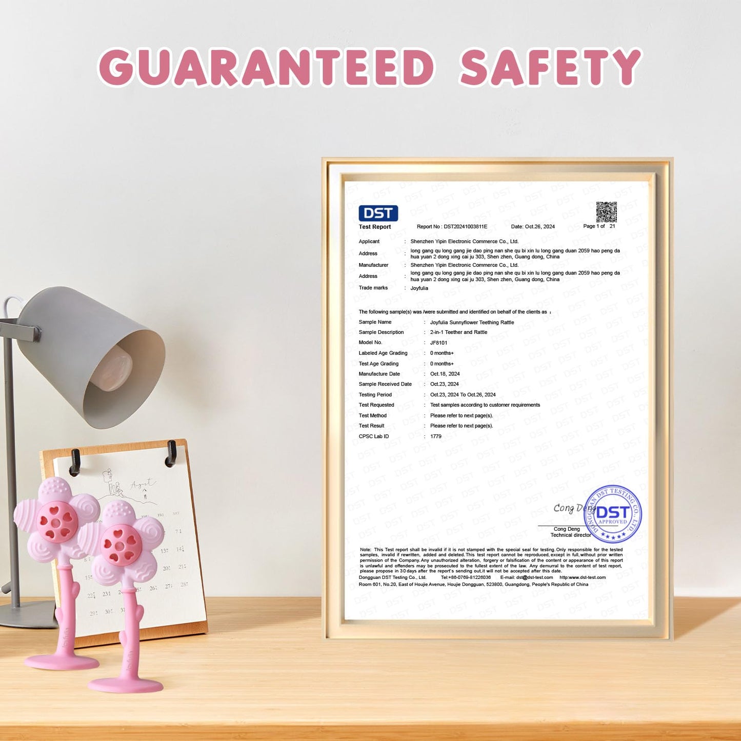 Baby Teething Toys 3-6 Months, Teether and Sensory Rattle for Babies 0-6 Months, Food Grade Silicone Teethers 6-12 Months, Infant Teething Relief Chew Toys, Sunnyflower Teether Toy BPA Free - Pink